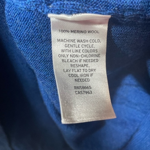 nordstrom Merino Mens sweater in bright blue - Picture 9 of 11